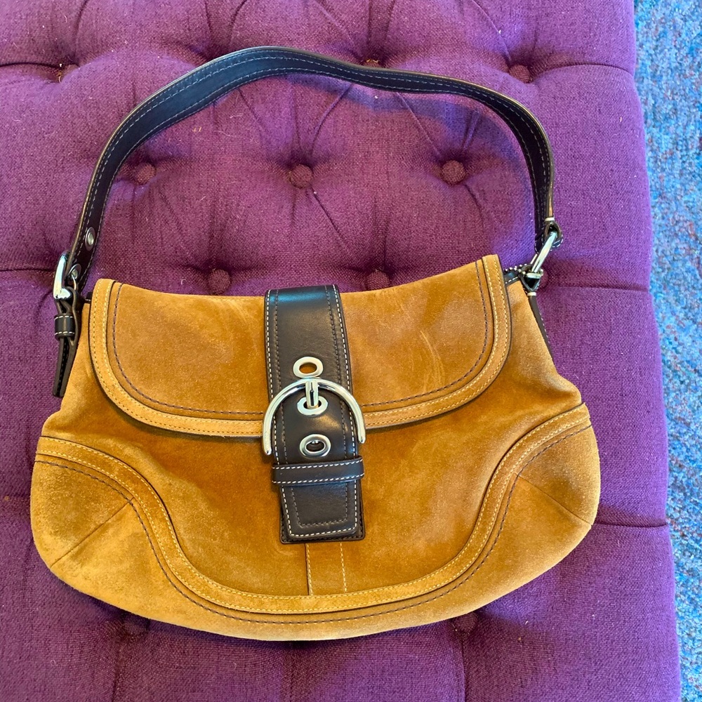 Classic suede Coach purse